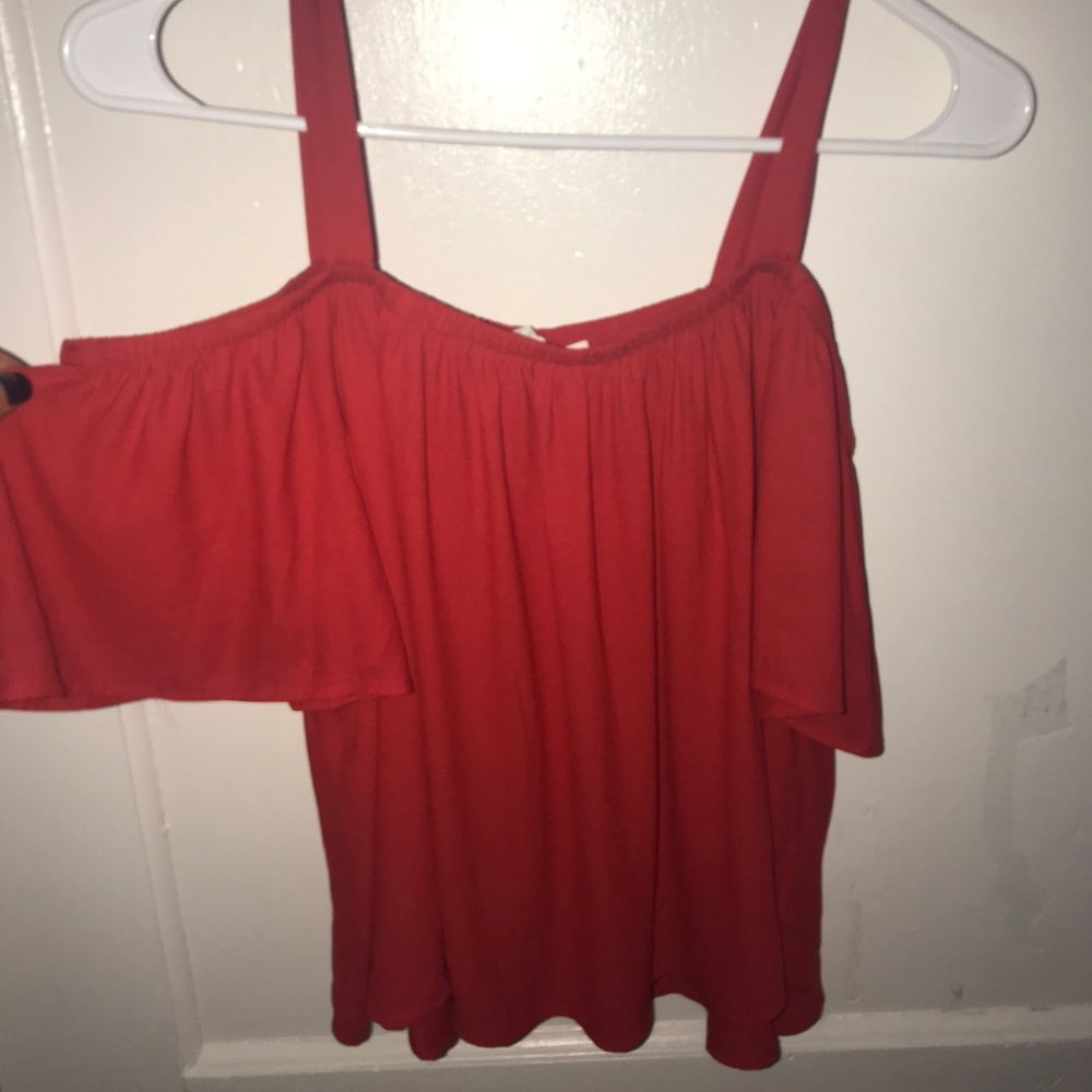 Red top! Super comfy and cute!